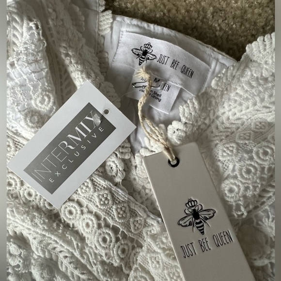 Just BEE Queen Tulum Ruched Crochet Midi Dress size Large - Picture 9 of 14